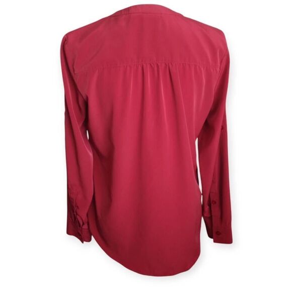 NEW YORK AND COMPANY MAROON BLOUSE SZ.S EUC. - Picture 3 of 6